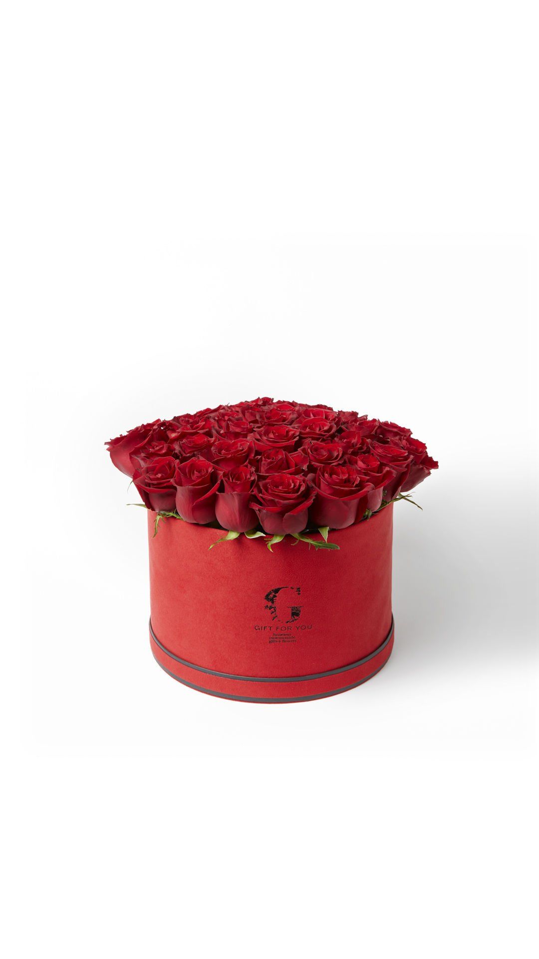 Kırmızı Kadife Kutuda Kırmızı Güller