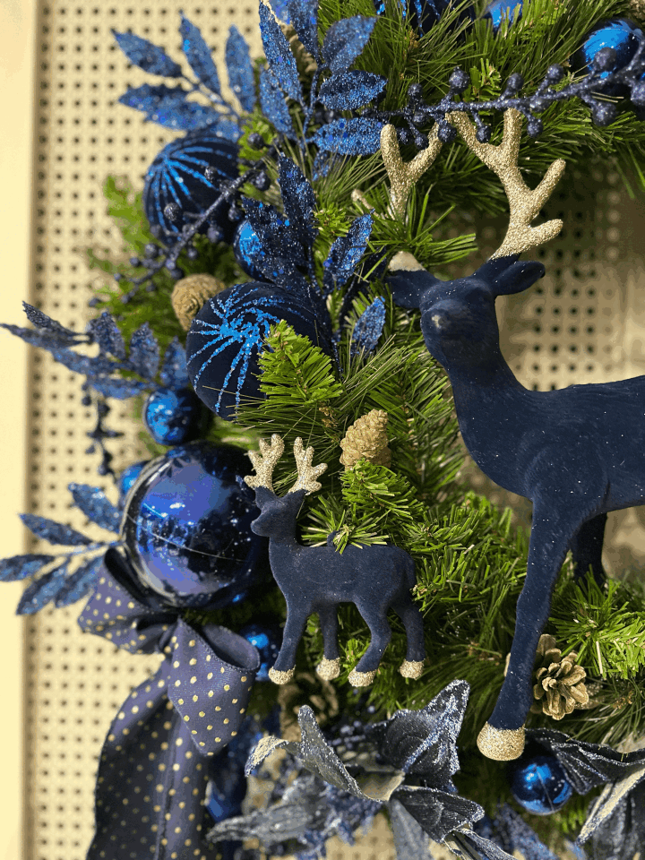 Lüks Kadife Dokulu Lacivert Kapı Süsü