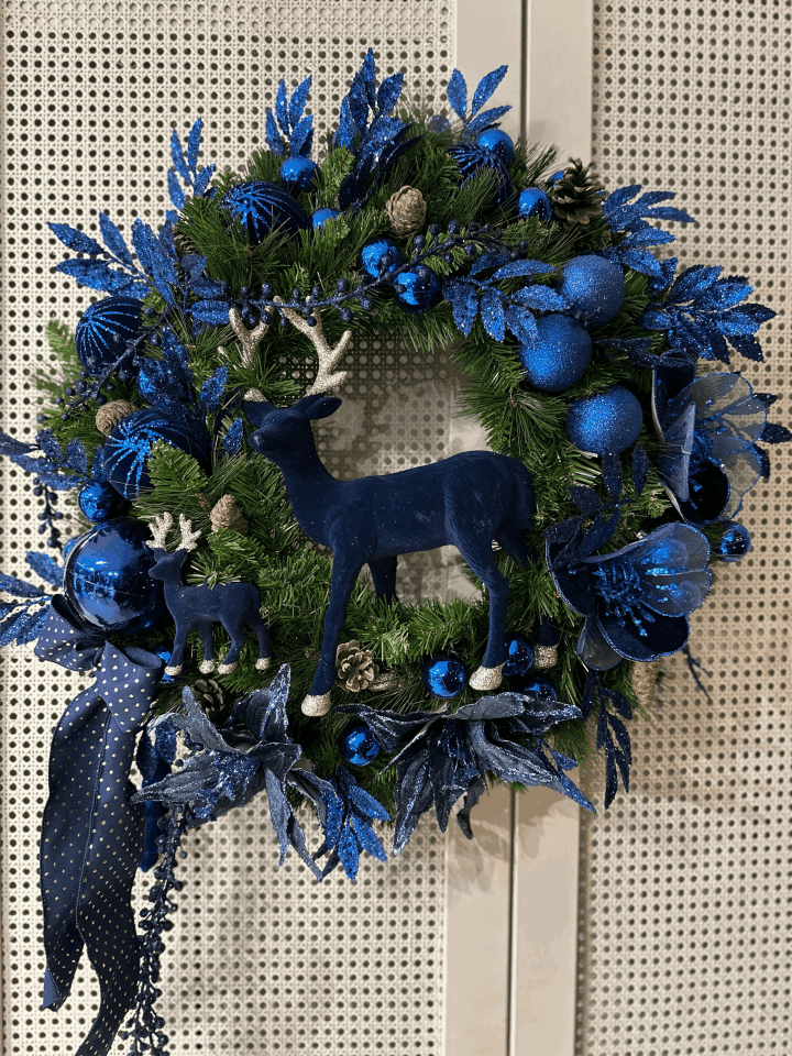 Lüks Kadife Dokulu Lacivert Kapı Süsü